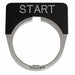 Legend Plate Half Round Start Black