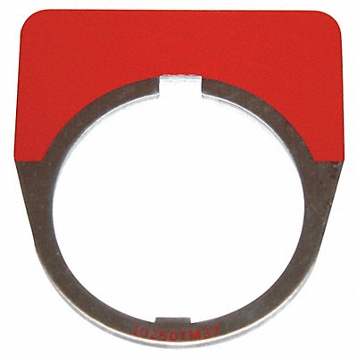 Blank Legend Plate Half Round Red