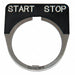 Legend Plate Half Round Start Stop Black