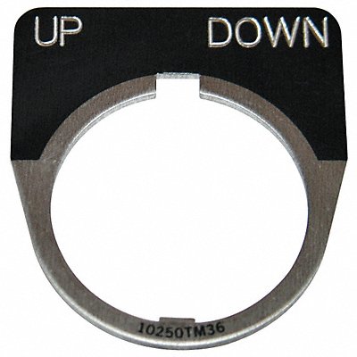 Legend Plate Half Round Up Down Black