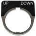 Legend Plate Half Round Up Down Black