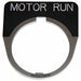 Legend Plate Half Round Motor Run Black