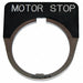 Legend Plate Half Round Motor Stop Black