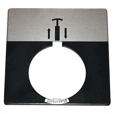 Blank Legend Plate Push/Pull Black