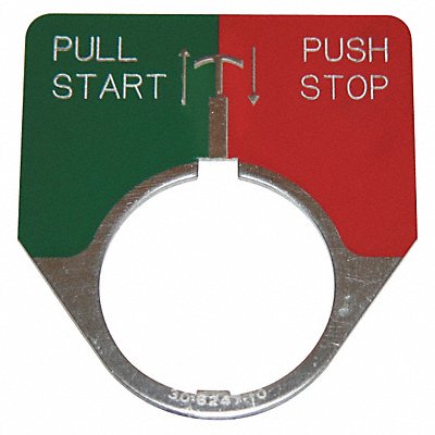 Legend Plate Push/Pull Start/Stop