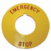 Legend Plate Emergency Stop Red/Yellow