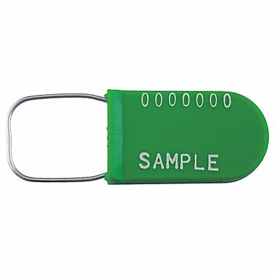 Padlock Seals 100 Lb Green PK1000