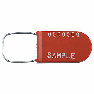 Padlock Seals Red Unfinished PK100