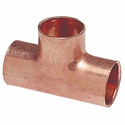 Bullhead Tee Wrot Copper 1/4 x1/4 x1/2 