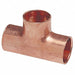 Bullhead Tee Wrot Copper 1/8 x1/8 x1/4 