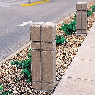 Bollard Square 12in.Lx8in.Wx36in.H