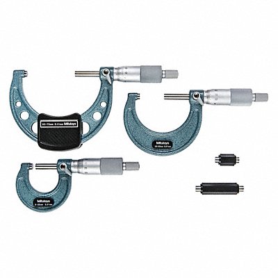 3 Pcs Outside Micrometer Set