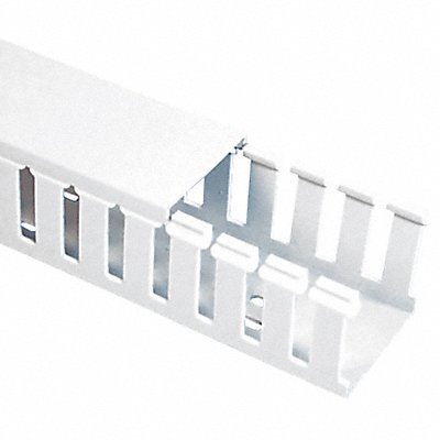 Wire Duct Wide Slot White 1.26 W x 2 D