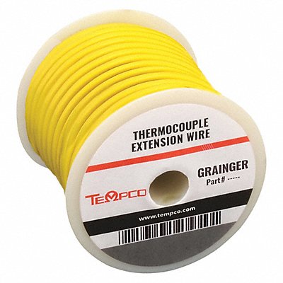 Thermocouple Ext Wire KX 24AWG Yel 100ft