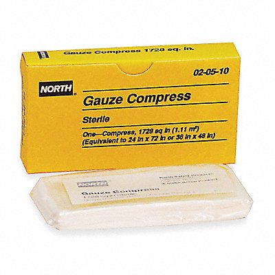 Gauze Compress Sterile White Unitized