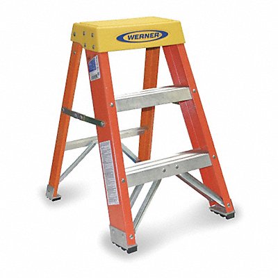 Step Stool 24 In H 300 lb Fiberglass