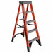 Stepladder Fiberglass 5 ft H 375 lb Cap