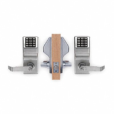 Electronic Lock Satin Chrome 12 Button