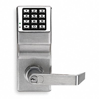 Electronic Lock Satin Chrome 12 Button