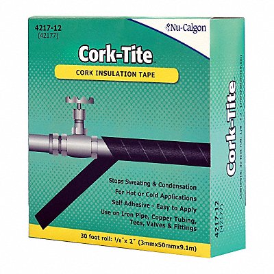 Cork Tape Self Adhesive 30 Ftx2 In Black