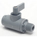 PVC Ball Valve Inline FNPT x MNPT 1/8 in