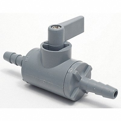 PVC Ball Valve Inline Barb x Barb 3/8 in