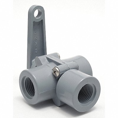 PVC Ball Valve 3-Way FNPT x FNPT 1/2 in