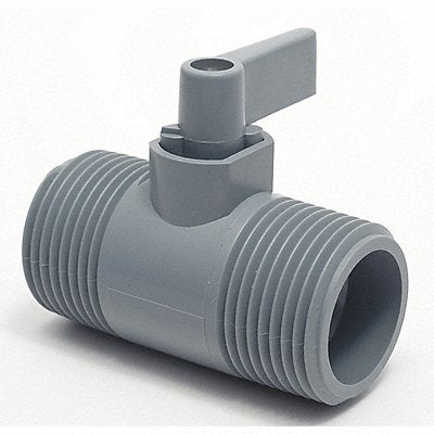 PVC Ball Valve Inline MNPT 3/4 in