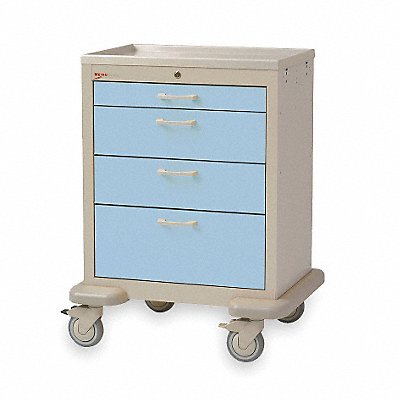 Medical Cart Steel/Polymer Taupe/Blue