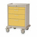 Medical Cart Steel/Polymer Taupe/Yellow