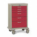 Medical Cart Steel/Polymer Taupe/Red