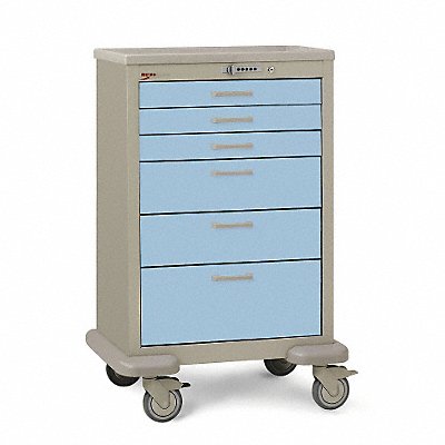 Medical Cart Steel/Polymer Taupe/Blue