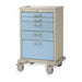 Medical Cart Steel/Polymer Taupe/Blue