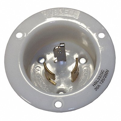 Locking Flanged Inlet 250V 20A 3P 3W