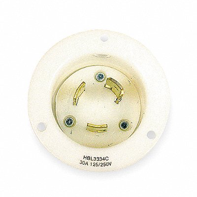 Locking Flanged Inlet 250V 30A 3P 3W