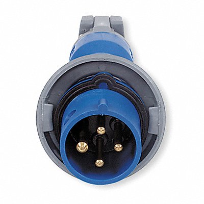 IEC Pin and Sleeve Plug 60 A Blue 3Pl