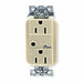 Receptacle Ivory 15 A 2P3W Side 1PK