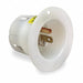 Flanged Inlet White 15 A Round 5-15P