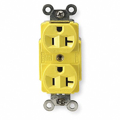 Receptacle Duplex 20A 5-20R 125V Yellow