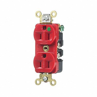Receptacle Red 15 A 2P3W Back Side 1PK