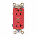Receptacle Red 20 A 2P3W Back Side 1PK