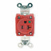 Receptacle Red 20 A 2P3W Back Side 1PK