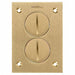 Floor Box Cover Rectangular 2-Gang Brass