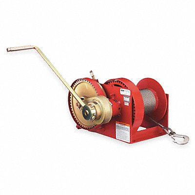 Hand Winch Spur Gear w/Brake 4000 lb.