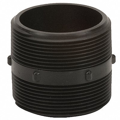 Hex Nipple 3 in Schedule 80 MNPT Black