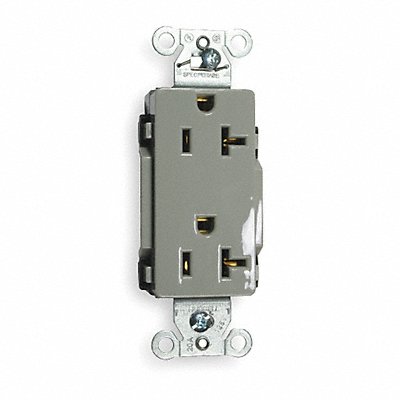 Receptacle Gray 20 A 2P3W Back Side 1PK