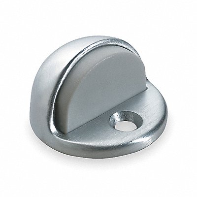 Dome Door Stop Satin Chrome Dia 2 In