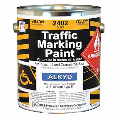 Traffic Zone Marking Paint Yellow 1gal