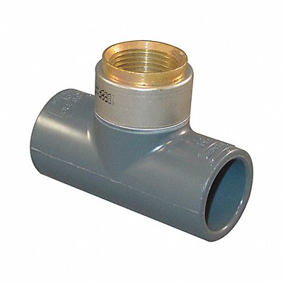 Tee Brass 1/2 in Metal Side Pipe Size