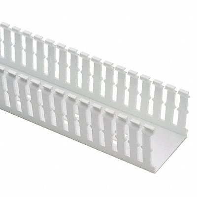 Wire Duct Narrow Slot White 2.25 W x 4 D